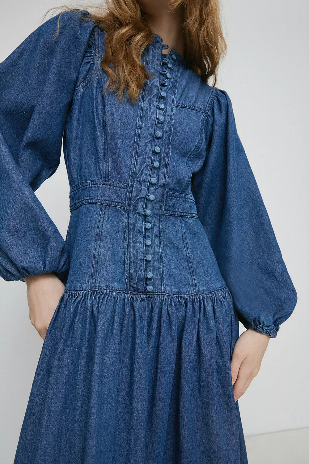 Denim western hot sale dress